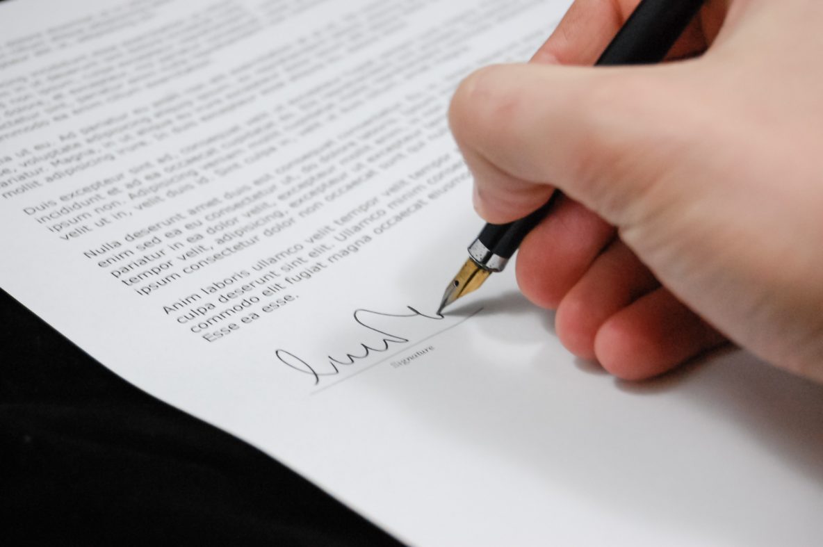 Signing a Cohabitation Agreement